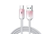USB kabel - Joyroom S-A42 Crystal-Clear Series 3A USB-A - USB-C cable 1.2m - white - S-A42_AC_W
