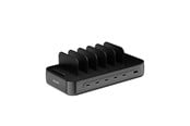 Mobil - Adaptere & Opladere - 4smarts Charging station Team 100W 1x USB-A port 5x USB-C ports includes 6 cables black - 541805