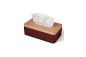 Boligindretning - Simiu TISSIVA - Papirdispenser - Firkantet - Bordeaux Rød/Beige - 25 x 14cm - 5714255011715