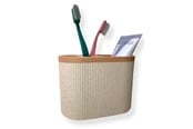 Boligindretning - Simiu Væghængt Tandbørste Holder - Marmor/Beige - 5714255012057