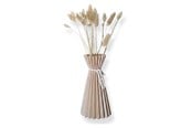 Boligindretning - Simiu SLOZENA - Plisseret Vase - 22 cm - Træ Look - Beige - 5714255012248