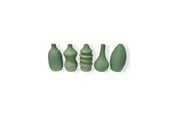 Boligindretning - Simiu MINI VASES - 8 cm - 5 stk - Støvet Grøn - 5714255012460