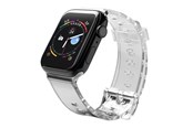 Smartwatch - Tilbehør - Hurtel Silicone Strap Bracelet Bracelet Strap Light for Apple Watch 38 / 40 mm - Black - 5907769332777