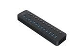 USB hub - ORICO CT2U3-13AB 13x USB-A 3.0 Hub with Switches - Black USB hub - USB 3.0 - 13 ports - Sort - CT2U3-13AB-EU-BK-BP