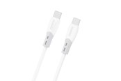 USB kabel - Dudao L25SC 60W USB-C - USB-C Cable with Soft Silicone Braid 2m - White - 6976625336371