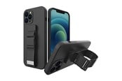 Mobil - Covers & Cases - Hurtel Rope Case Silicone Lanyard Cover Purse Lanyard Strap For Samsung Galaxy A33 5G Black - 5907769340796