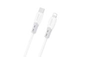 USB kabel - Dudao L25SX 30W USB-C - Lightning Cable with Soft Silicone Braid 1m - White - 6976625336333