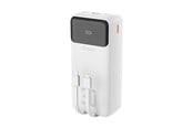 Powerbank - Dudao K15Max 30000mAh PD 22.5W Powerbank with USB-C and Lightning Cables - White Powerbank - Hvid - 30000 mAh - 6977196682485
