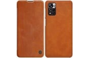 Mobil - Covers & Cases - Nillkin Qin Case Case for Xiaomi Redmi Note 11 Pro+ (China) / Redmi Note 11 Pro (China) / Mi11i HyperCharge Camera Cover Holster Cover Flip Case Brown - 6902048234987