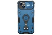 Mobil - Covers & Cases - Nillkin CamShield Armor Pro Case iPhone 14 Plus Armored Case with Camera Cover Ring Stand Blue - 6902048248724
