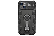 Mobil - Covers & Cases - Nillkin CamShield Armor Pro Magnetic Case iPhone 14 Plus MagSafe Armored Cover Stand Ring Black - 6902048248830