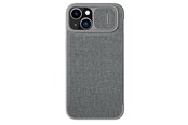 Mobil - Covers & Cases - Nillkin Qin Cloth Pro Case Case for iPhone 14 Plus Camera Cover Holster Cover Flip Case Grey - 6902048249189