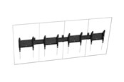 Vægbeslag, AV-Beslag & AV-Møbler - Vision mounting kit - heavy-duty - for 4 LCD displays - portrait - black - Maks 120 kg - Maks størrelse 55" - VFM-MNU/P4X55
