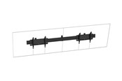 Vægbeslag, AV-Beslag & AV-Møbler - Vision mounting kit - heavy-duty - for 2 LCD displays - landscape - black - Maks 120 kg - Maks størrelse 75" - VFM-MNU/L2X75