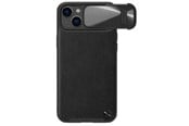 Mobil - Covers & Cases - Nillkin CamShield Leather S Case iPhone 14 Plus Case Cover with Camera Cover Black - 6902048249714