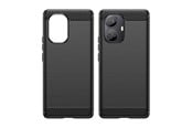 Mobil - Covers & Cases - Hurtel Carbon Case for Realme 10 Pro+ Flexible Silicone Carbon Cover Black - 5907769351990
