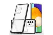Mobil - Covers & Cases - Hurtel Clear 3in1 Case for Samsung Galaxy A73 Frame Cover Gel Black - 5907769339684