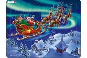 Puslespil - Larsen Puzzles Santa in Nordic Light (26) - LA-XM1