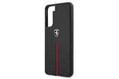 Mobil - Covers & Cases - Ferrari Off Track Leather Nylon Stripe Case for Samsung Galaxy S21+ - Black - 3700740496169
