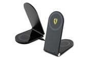 Mobil - Adaptere & Opladere - Ferrari Printed Logo MagSafe Foldable 2-in-1 Wireless Charger 15W - Black - 3666339170851