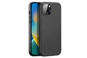 Mobil - Covers & Cases - Dux Ducis Grit Leather Case for iPhone 14 Plus Elegant Faux Leather Case (MagSafe Compatible) Black - 6934913036945