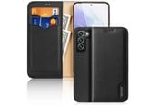 Mobil - Covers & Cases - Dux Ducis Hivo Leather Flip Case Genuine Leather Cover Card & Document Wallet Samsung Galaxy S22+ (S22 Plus) Black - 6934913043639