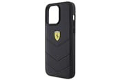 Mobil - Covers & Cases - Ferrari Quilted Metal Logo Case for iPhone 15 Pro Max - Black - 3666339171063