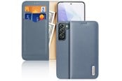 Mobil - Covers & Cases - Dux Ducis Hivo Leather Flip Case Genuine Leather Cover Card & Document Wallet Samsung Galaxy S22+ (S22 Plus) Blue - 6934913043646