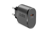 Mobil - Adaptere & Opladere - SBS TETR1CPD25 25W USB-C Wall Charger with Power Delivery - Black - TETR1CPD25