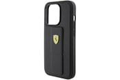 Mobil - Covers & Cases - Ferrari Grip Stand Metal Logo Case for iPhone 15 Pro - Black - 3666339201852
