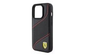 Mobil - Covers & Cases - Ferrari Perforated Waves Metal Logo Case for iPhone 15 Pro - Black - 3666339182090