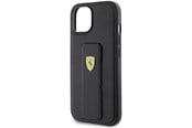 Mobil - Covers & Cases - Ferrari Grip Stand Metal Logo Case for iPhone 15 - Black - 3666339201838