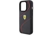 Mobil - Covers & Cases - Ferrari Twist Metal Logo Case for iPhone 15 Pro - Black - 3666339171018