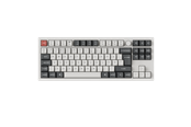 Tastatur - Keychron Q3 Ultra 80% 8K Wireless Tri-Mode - POM Brown - Gaming Tastatur - Uden Numpad - Nordisk - Hvid - Q3U-P3-BO