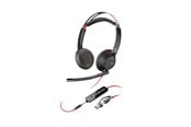 Hovedtelefoner/headset - HP Poly Blackwire 5220 USB-C-stereoheadset + 3.5 mm stik +USB-C/A-adapter (bulk) (8X231A6) - 8X231A6