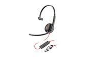 Hovedtelefoner/headset - HP Poly Blackwire 3210 Monaural USB-C Headset +USB-C/A Adapter (8X214AA) - 8X214AA