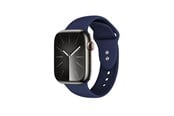 Smartwatch - Tilbehør - CRONG Liquid - Apple Watch Strap 44/45/46/49 mm (Navy Blue) - CRG-44LQB-MBL
