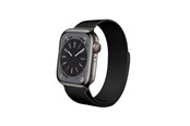 Smartwatch - Tilbehør - CRONG Milano Steel - Stainless Steel Strap for Apple Watch 44/45/46/49 mm (Black) - CRG-44MST-BLK