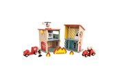 Trælegetøj - Classic World Wooden Fire Station - 50646