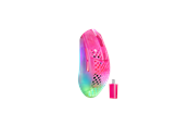 Mus - SteelSeries Aerox 3 WL Gen 2 (Magenta Haze) - Gaming Mus - Optisk - 5 knapper - Pink med RGB - 62716