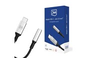Audio kabel - 3mk USB-C adapter - 3.5 mm minijack - silver - 5903108518055