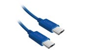 USB kabel - SBS TECABLETISSUETCCB USB-C - USB-C 1.5m 60W braided cable - blue - TECABLETISSUETCCB