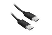 USB kabel - SBS TECABLETISSUETCK USB-C - USB-C 1.5m 60W braided cable - black - TECABLETISSUETCCK