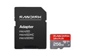 Hukommelseskort - SANDISK Ultra PLUS microSD/SD - 200MB/s - 256GB - SDSQUBQ-256G-GN6MA