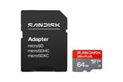 Hukommelseskort - SANDISK Ultra PLUS microSD/SD - 150MB/s - 64GB - SDSQUWC-064G-GN6MA