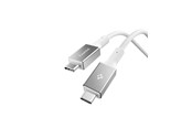 USB kabel - Spigen Essential USB C to USB C 100W Fabric Cable - white EB10015CC - ACA10420