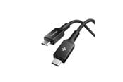 USB kabel - Spigen Essential USB C to USB C 100W Fabric Cable - black EB10015CC - ACA10421