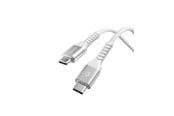 USB kabel - Spigen Essential USB C to USB C 100W Fabric Cable - white EB10010CCA - ACA11102