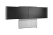 Vægbeslag, AV-Beslag & AV-Møbler - Middle Atlantic Forum stand - for 2 LCD displays / video conference system - 66" 3 bay light finish - designer white silver grey white - TAA Compliant - Maks 136 kg - Maks størrelse 65" - FM-DS-6675FW-HD8W