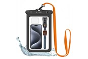 Mobil - Andet Tilbehør - Tech-Protect Waterproof Case UWC9 Waterproof for Devices up to 8.9" - Black & Orange - 5906203691609